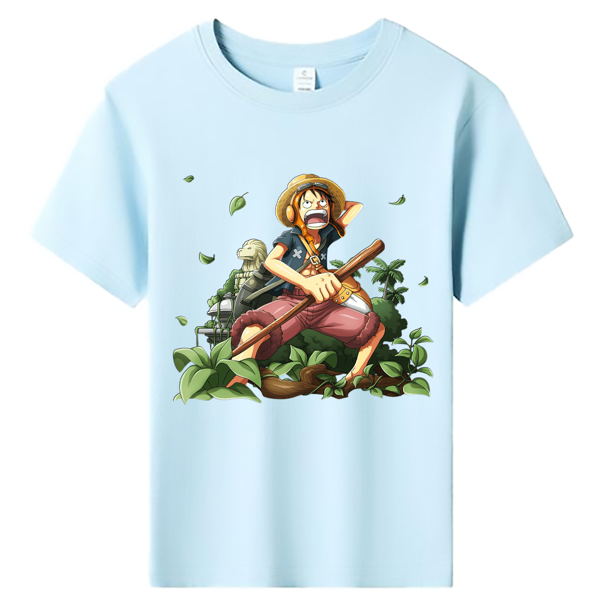 （画像用） ワンピース モンキー・D・ルフィ ONE PIECE Monkey D. Luffy 綿100％キッズTシャツ（フロントプリント）